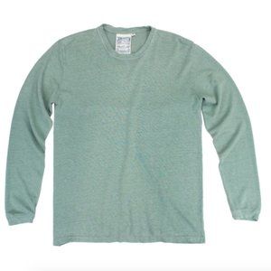 Jungmaven Baja Long Sleeve Hemp Tee in Clay Green